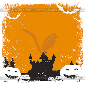 Хеллоуин тематический фон с пространством для текста - векторный клипарт Royalty-Free