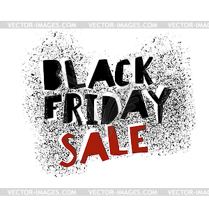 Black Friday Graffiti Typography - vector clipart