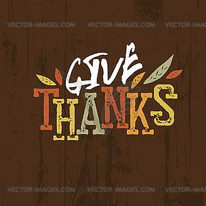 Happy Thanksgiving design. For holiday greeting - vector image