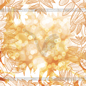 Happy Thanksgiving background. Autumn blur - vector clipart