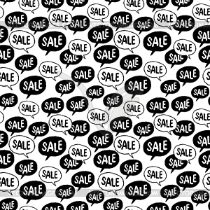 Black Friday Seamless pattern. Speech Bubble with - vector clip art