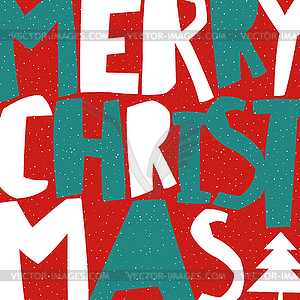 Merry Christmas Greeting Card. Christmas tree and - color vector clipart