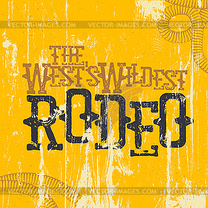 Wild West Font. Western alphabet. Sample spaghetti - color vector clipart