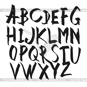 Calligraphy Alphabet. Uppercase letters. alpha - vector clipart