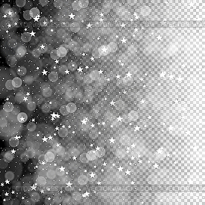 Merry Christmas Abstract Lights Background. Stars - white & black vector clipart