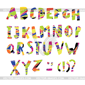 Colorful Alphabet. Capital letters - vector clipart