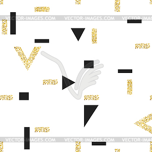 Gold geometric seamless pattern. template for - vector clip art