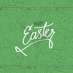 Happy Easter. Eggs pattern monochrome. Holiday - vector clip art