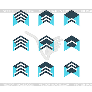 Geometric logo design concept. Abstract sign. - vector image