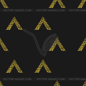 Gold geometric triangle. Abstract semless pa - vector image