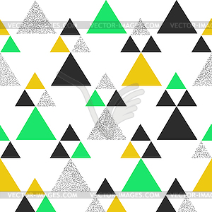 Green and Yellow geometric triangle background - vector clipart