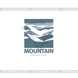 Mountains Logo Template - vector image