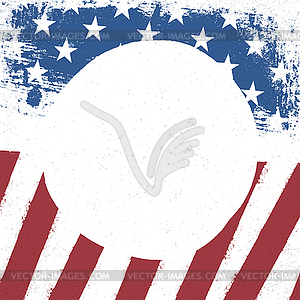 American flag patriotic background. US flag with - vector clip art