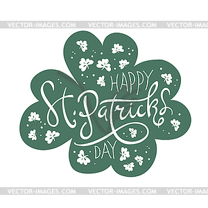 Happy Saint Patrick`s Day logotype. Celebration - vector clipart