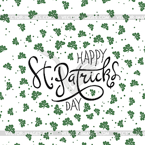 Happy Saint Patrick`s Day logotype. Celebration - vector image