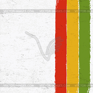 Rasta colors grunge background. Abstract template - vector clipart