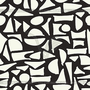 Seamless geometric pattern. Abstract white figures - vector clipart