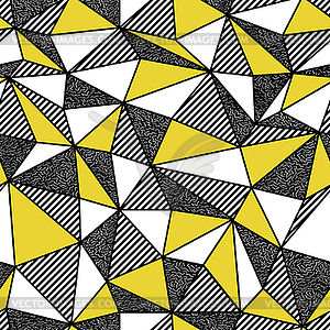 Geometric seamless pattern in retro style. Vintage - vector clipart