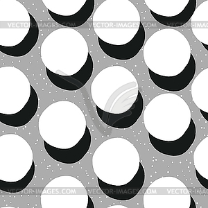 White Shaded Circles and Chaotic Dots on Grey - vector clip art