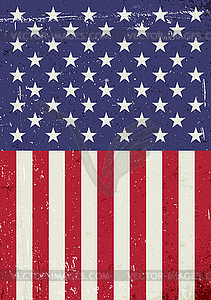 Grunge United States of America flag. Abstract - vector clipart