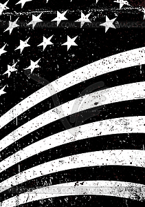 Black and white grunge United States of America wav - vector image