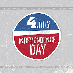 Independence day greeting badge. Patriotic design - vector clipart