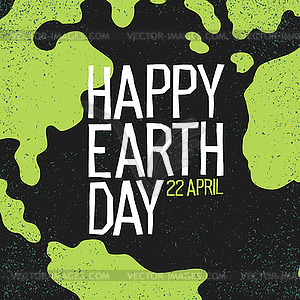 Earth day, 22 April postcard design. Creative - vector image