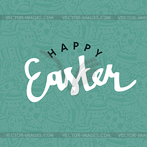 Happy Easter. Eggs pattern. Holiday design template - vector image