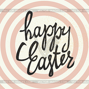 Happy Easter calligraphy with gold texture effect - vector image