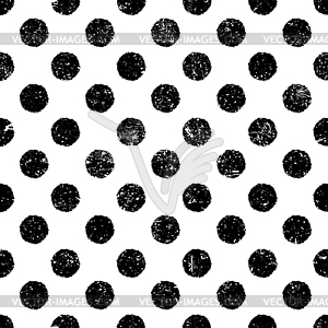 Grunge dots seamless pattern. Abstract vintage polk - vector image