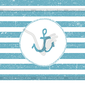 Marine background. Blue lines pattern. Nautical car - vector image