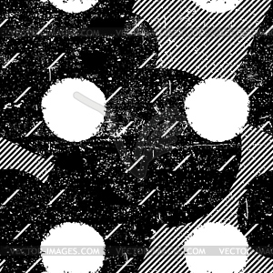 Grunge seamless pattern. Black and white messy dirt - vector image