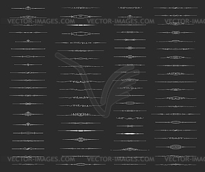 Классические разделители. 80 старинных разделителей в - векторный клипарт