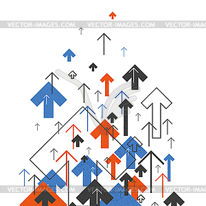 Abstract Success Concept. Growing arrows . Motion Up - vector clipart