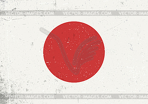 Grunge Japan flag. Abstract Japan patriotic - vector clip art