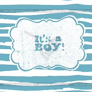 It`s boy lettering. Baby shower party design - vector clipart