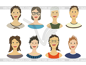 People avatars collection - vector clipart