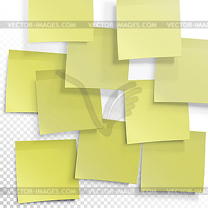 Yellow sticky notes. editable template on - vector image