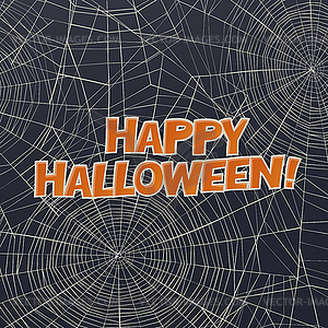 Halloween card or background. Spider web and - royalty-free vector image