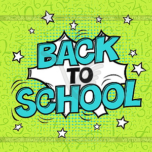 Back to school . Formulas background. Comic r - stock vector clipart
