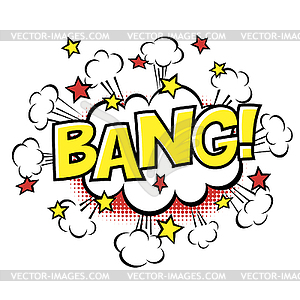 BANG! phrase in speech bubble. Comic text. bubble - vector clipart