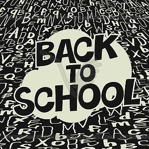 Back to school. Colorful poster with stars. Comic - vector clipart