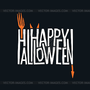 Happy Halloween logotype design. Abstract - vector image