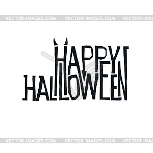 Happy Halloween logotype design. Abstract - vector clipart