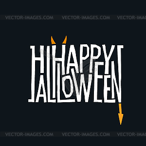 Happy Halloween logotype design. Abstract - vector image