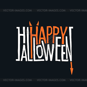 Happy Halloween logotype design. Abstract - vector clipart