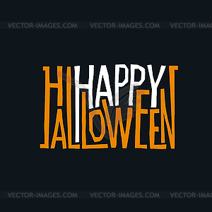 Happy Halloween logotype design. Abstract - vector clipart