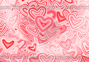 Valentine`s Day greeting card template or backgroun - vector clipart