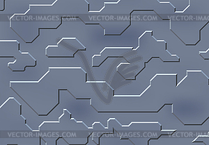 Background with metallic panels texture, wires and - vector image