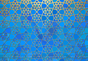 Абстрактный фон с исламским орнаментом, арабский - векторное изображение